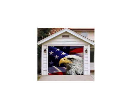 American Bald Eagle Patriotic Garage Door Cover
